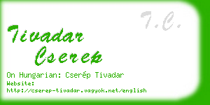 tivadar cserep business card